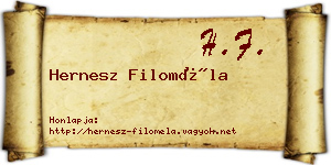 Hernesz Filoméla névjegykártya